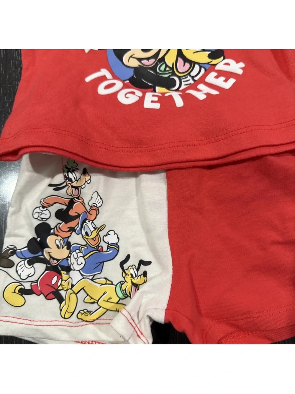 Disney Baby 2 Piece Set T Shirt And Shorts Mickey Size 3-6 Month Cartoon Graphic - Picture 4 of 4